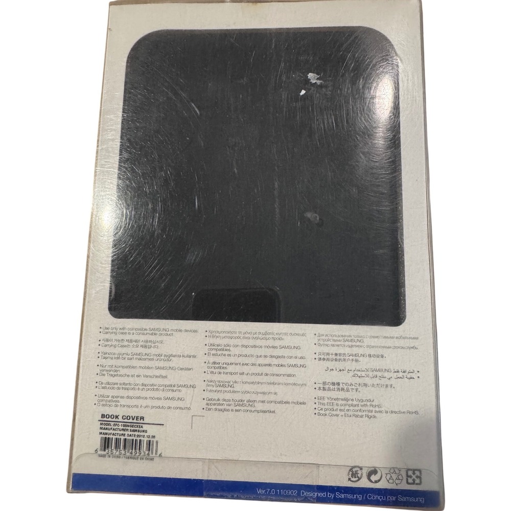 Samsung Galaxy Tab 2 7.0 Book Cover Case Black EFC-1G5NGECXEA New - Picture 2 of 2